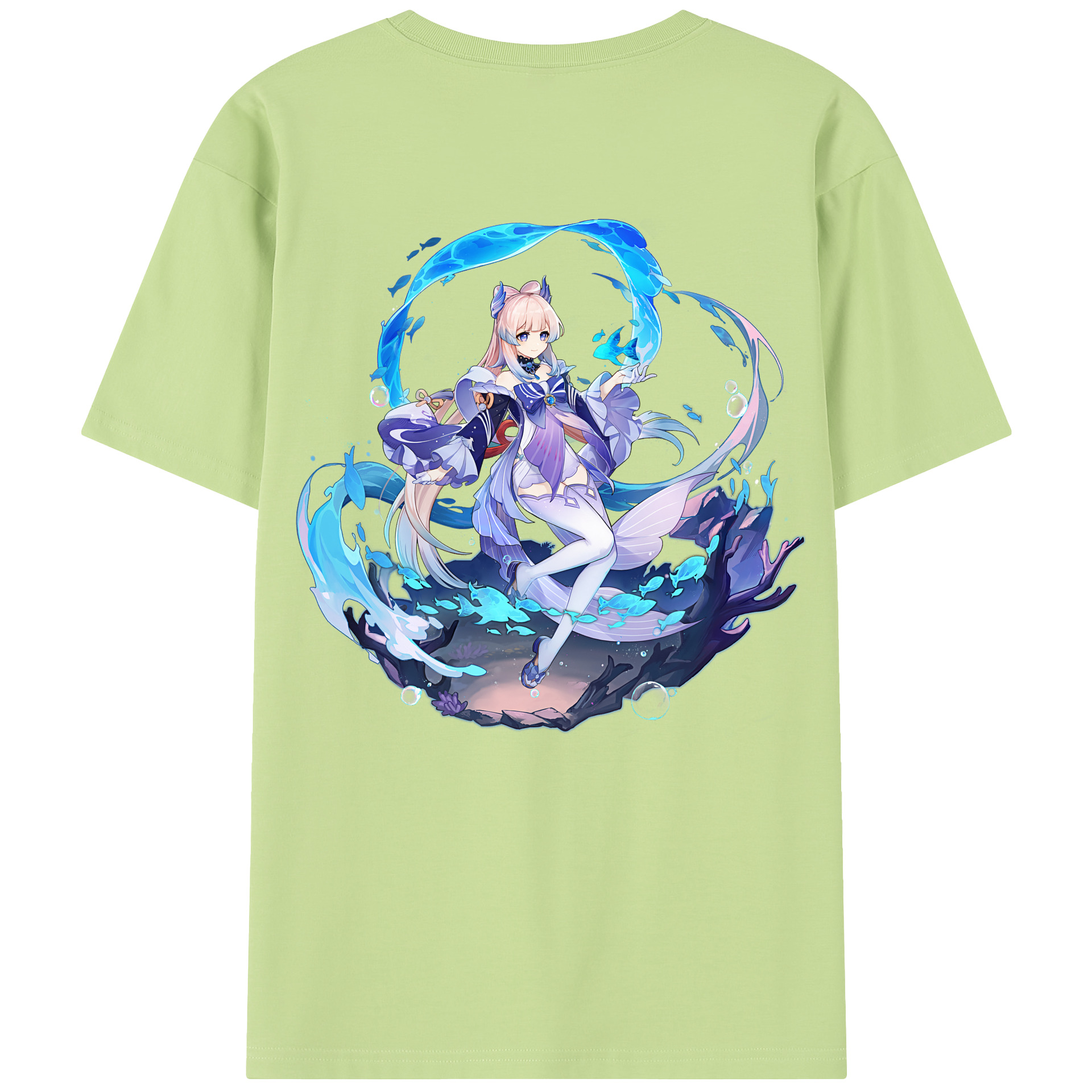 げんし神 珊瑚宮心海 サンゴノミヤ・ココミ genshin Sangonomiya Kokomi 綿100％半袖Tシャツ（背面プリント）